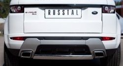 Защита заднего бампера (Ø75x42 мм, нержавейка, Dynamic) Russtal Land Rover Range Rover Evoque 1 L538 дорестайлинг 5 дв. (2011-2015)