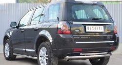 15 799 р. Защита порогов из круглой трубы диаметром 63 мм (рестайлинг) Russtal Land Rover Freelander L359 дорестайлинг (2006-2010) (Защита порогов со скосами на торцах (вариант 1))  с доставкой в г. Королёв. Увеличить фотографию 3