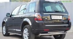 15 799 р. Защита порогов из круглой трубы диаметром 63 мм (рестайлинг) Russtal Land Rover Freelander L359 дорестайлинг (2006-2010) (Защита порогов со скосами на торцах (вариант 1))  с доставкой в г. Королёв. Увеличить фотографию 6