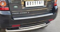 19 899 р. Защита заднего бампера (Ø63 и 42 мм, нержавейка) SLITKOFF Land Rover Freelander L359 дорестайлинг (2006-2010)  с доставкой в г. Королёв. Увеличить фотографию 2