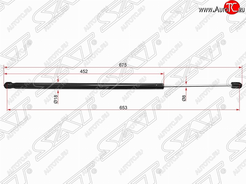 769 р. Правый упор крышки багажника SAT (газовый)  Land Rover Range Rover Sport  1 L320 (2005-2013) дорестайлинг, рестайлинг  с доставкой в г. Королёв