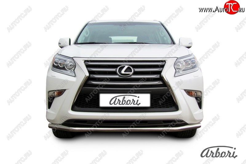 19 079 р. Защита переднего бампера Arbori (нержавейка, 1 труба d57 mm). Lexus GX460 J150 1-ый рестайлинг (2013-2019)  с доставкой в г. Королёв