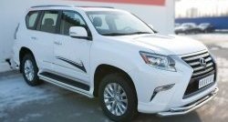 21 449 р. Защита переднего бампера (2 трубыØ63 и 42 мм, нержавейка) SLITKOFF Lexus GX460 J150 1-ый рестайлинг (2013-2019)  с доставкой в г. Королёв. Увеличить фотографию 4