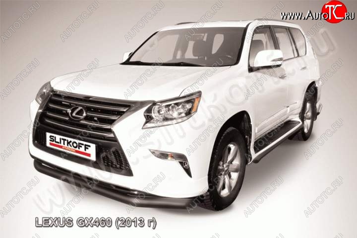 16 899 р. Защита переднего бампера из трубы d76 Slitkoff Lexus GX460 J150 1-ый рестайлинг (2013-2019) (Цвет: серебристый)  с доставкой в г. Королёв