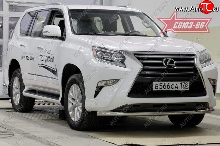 1 052 р. Защита переднего бампера одинарная Souz-96 (d60) Lexus GX460 J150 1-ый рестайлинг (2013-2019)  с доставкой в г. Королёв