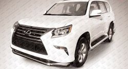 Одинарная защита переднего бампера диаметром 76 мм Slitkoff Lexus GX460 J150 1-ый рестайлинг (2013-2019)