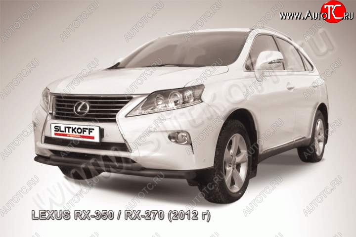 17 499 р. Защита переднего бампера из труб d57 Slitkoff Lexus RX 270 AL20 дорестайлинг (2015-2019) (Цвет: серебристый)  с доставкой в г. Королёв