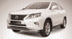 Одинарная защита переднего бампера из трубы диаметром 57 мм Slitkoff Lexus RX350 AL10 рестайлинг (2012-2015)