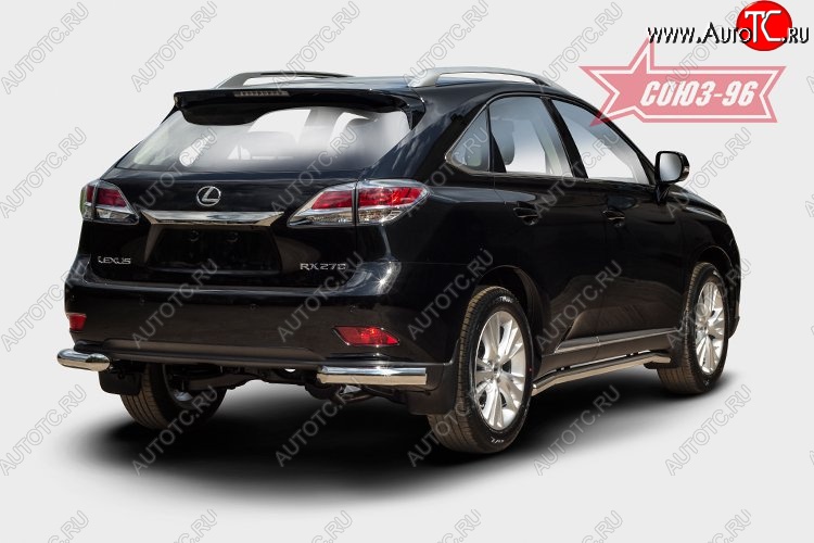 1 249 р. Защита заднего бампера из боковых уголков (d76) Souz-96 Lexus RX 270 AL20 дорестайлинг (2015-2019)  с доставкой в г. Королёв