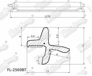 Молдинг лобового стекла FlexLine Lexus (Лексус) GS300 (ГС)  S190 (2005-2012) S190 дорестайлинг, рестайлинг