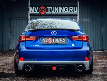 16 499 р. Диффузор заднего бампера MV tuning (со стоп сигналом и килями)  Lexus IS250  XE30 седан (2013-2016) дорестайлинг (Неокрашенный)  с доставкой в г. Королёв. Увеличить фотографию 3