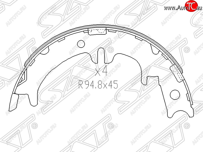 2 059 р. Колодки тормозные SAT (ручного тормоза) Toyota Noah 1 дорестайлинг (2001-2004)  с доставкой в г. Королёв