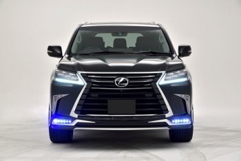 22 699 р. Накладка на передний бампер Автократ (без LED-оптики) Lexus LX570 J200 2-ой рестайлинг (2015-2022) (Неокрашенная)  с доставкой в г. Королёв. Увеличить фотографию 11