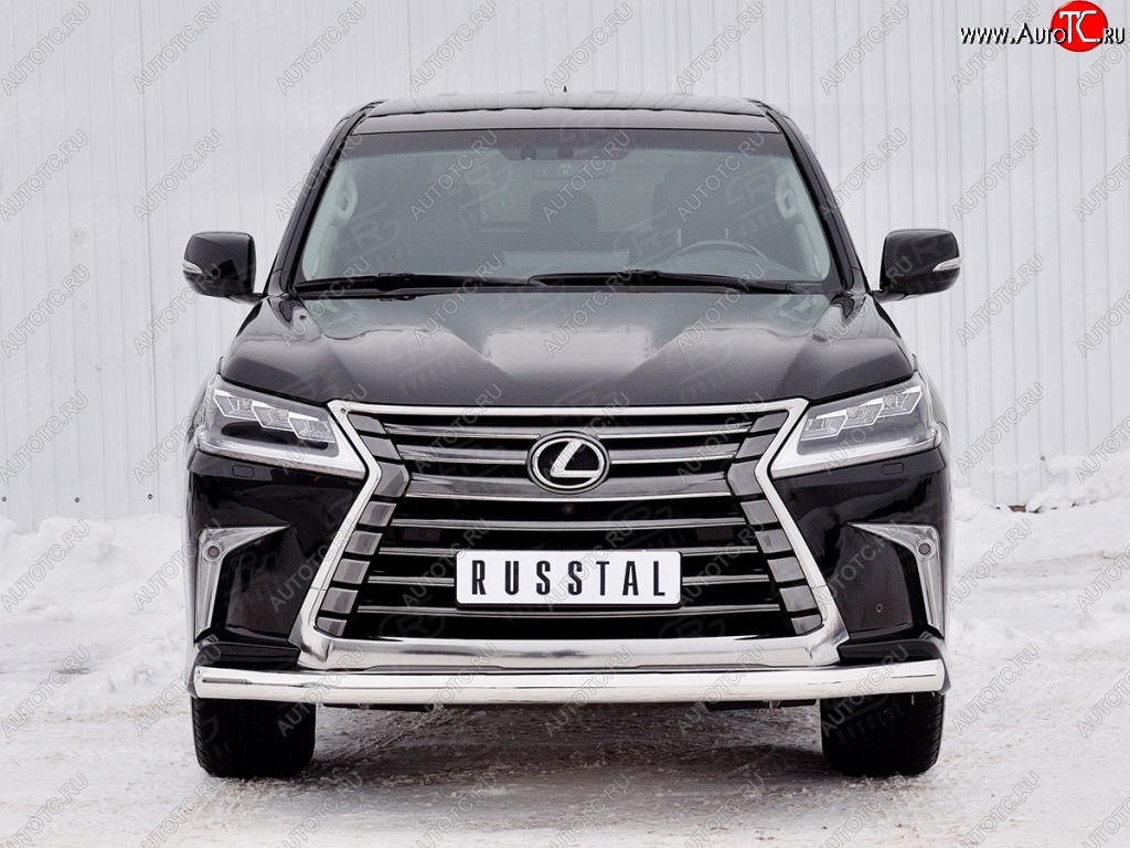 19 899 р. Защита переднего бампера (Ø76 мм, нержавейка) SLITKOFF  Lexus LX450d  J200 (2015-2022) 2-ой рестайлинг  с доставкой в г. Королёв