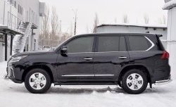 16 799 р. Защита порогов из круглой трубы диаметром 42 мм SLITKOFF  Lexus LX450d  J200 (2015-2022) 2-ой рестайлинг  с доставкой в г. Королёв. Увеличить фотографию 3