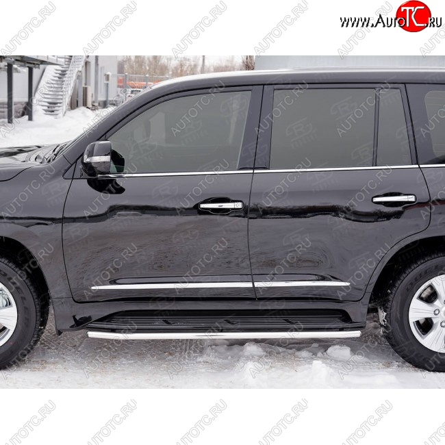 16 799 р. Защита порогов из круглой трубы диаметром 42 SLITKOFF v3  Lexus LX450d  J200 - LX570  J200  с доставкой в г. Королёв