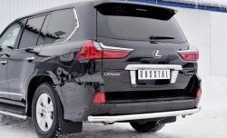 17 849 р. Защита заднего бампера (Ø63 мм, нержавейка, NOT F-SPORT/HERITAGE) SLITKOFF Lexus LX450d J200 2-ой рестайлинг (2015-2022)  с доставкой в г. Королёв. Увеличить фотографию 4