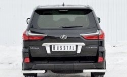 Защита заднего бампера (Ø63 мм уголки, нержавейка) SLITKOFF Lexus LX450d J200 2-ой рестайлинг (2015-2022)