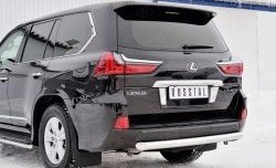 20 599 р. Защита заднего бампера (Ø76 мм, нержавейка, NOT F-SPORT/HERITAGE) SLITKOFF Lexus LX450d J200 2-ой рестайлинг (2015-2022)  с доставкой в г. Королёв. Увеличить фотографию 4