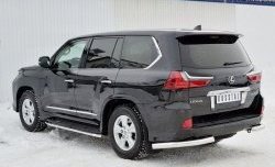 15 299 р. Защита заднего бампера (Ø76 мм уголки, нержавейка) SLITKOFF Lexus LX450d J200 2-ой рестайлинг (2015-2022)  с доставкой в г. Королёв. Увеличить фотографию 2