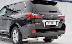 15 299 р. Защита заднего бампера (Ø76 мм уголки, нержавейка) SLITKOFF Lexus LX450d J200 2-ой рестайлинг (2015-2022)  с доставкой в г. Королёв. Увеличить фотографию 4