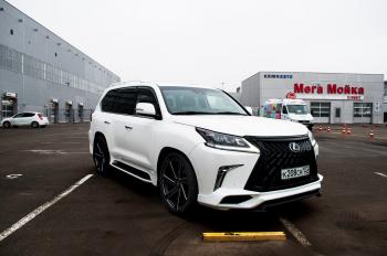 45 999 р. Юбка переднего бампера HEMMES Lexus LX570 J200 2-ой рестайлинг (2015-2022) (Неокрашенная)  с доставкой в г. Королёв. Увеличить фотографию 2