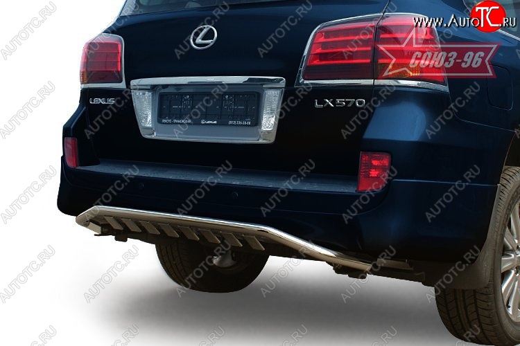 29 609 р. Защита заднего бампера Souz-96 (d60) Lexus LX570 J200 дорестайлинг (2007-2012)  с доставкой в г. Королёв