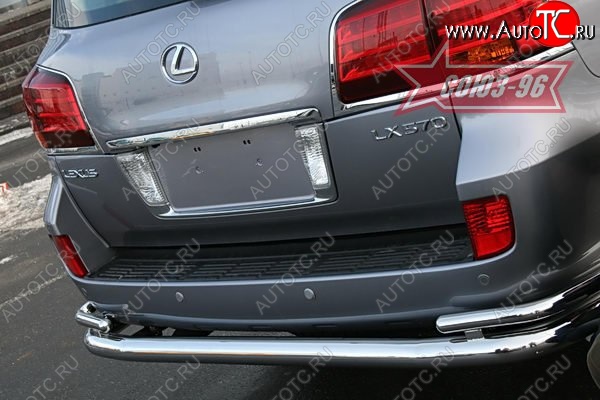 25 667 р. Двойная защита заднего бампера Souz-96 (d76/42) Lexus LX570 J200 дорестайлинг (2007-2012)  с доставкой в г. Королёв