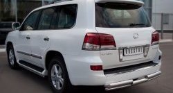 22 999 р. Защита заднего бампера (Ø76 и 42 мм, нержавейка) SLITKOFF Lexus LX570 J200 дорестайлинг (2007-2012)  с доставкой в г. Королёв. Увеличить фотографию 4