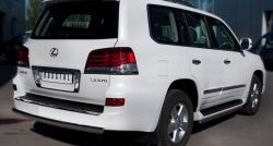 14 999 р. Защита заднего бампера (Ø75х42 мм, нержавейка) Russtal Lexus LX570 J200 дорестайлинг (2007-2012)  с доставкой в г. Королёв. Увеличить фотографию 3