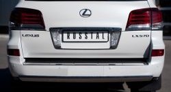 14 999 р. Защита заднего бампера (Ø75х42 мм, нержавейка) Russtal Lexus LX570 J200 дорестайлинг (2007-2012)  с доставкой в г. Королёв. Увеличить фотографию 4