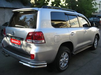 10 999 р. Защита заднего бампера WINBO (уголки, Ø76 и 38 мм, нержавейка) Toyota Land Cruiser 200 дорестайлинг (2007-2012)  с доставкой в г. Королёв. Увеличить фотографию 5