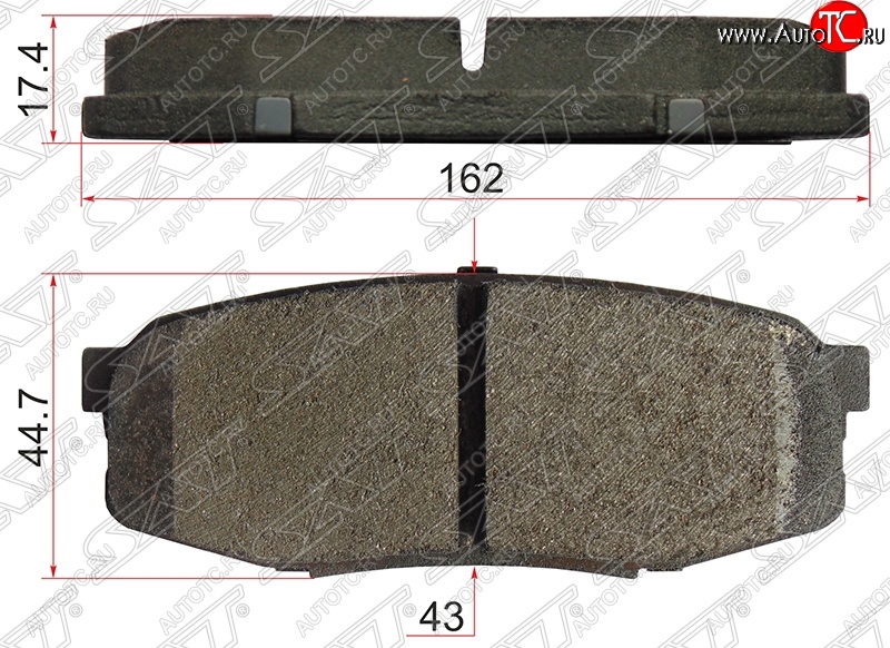 1 059 р. Колодки тормозные SAT (задние)  Lexus LX570  J200 (2007-2012), Toyota Land Cruiser  200 (2007-2012), Toyota Sequoia (2007-2017), Toyota Tundra  XK50 (2007-2013)  с доставкой в г. Королёв