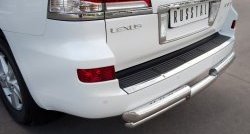 20 949 р. Защита заднего бампера (2 трубы Ø76 и 42 мм, нержавейка) SLITKOFF Lexus LX570 J200 1-ый рестайлинг (2012-2015)  с доставкой в г. Королёв. Увеличить фотографию 2