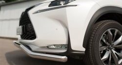 17 949 р. Защита переднего бампера (Ø63 мм волна, нержавейка, F-SPORT) SLITKOFF Lexus NX200T Z10 (2014-2017)  с доставкой в г. Королёв. Увеличить фотографию 3