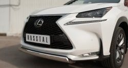 17 299 р. Защита переднего бампера (Ø75х42 мм, нержавейка, F-SPORT) Russtal Lexus NX200T Z10 (2014-2017)  с доставкой в г. Королёв. Увеличить фотографию 2