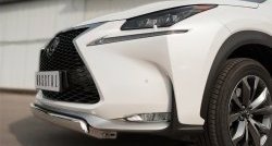 17 299 р. Защита переднего бампера (Ø75х42 мм, нержавейка, F-SPORT) Russtal Lexus NX200T Z10 (2014-2017)  с доставкой в г. Королёв. Увеличить фотографию 3