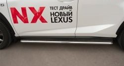 24 749 р. Широкая защита порогов F SPORT Russtal Lexus NX200T Z10 (2014-2017) (Текстура поверхности листа №1)  с доставкой в г. Королёв. Увеличить фотографию 3