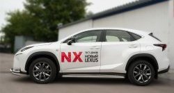 24 749 р. Широкая защита порогов F SPORT Russtal Lexus NX200T Z10 (2014-2017) (Текстура поверхности листа №1)  с доставкой в г. Королёв. Увеличить фотографию 6