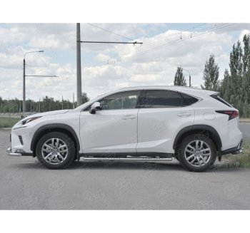 31 649 р. Пороги труба 120х60 Russtal (овал с проступью)  Lexus NX300h  Z10 (2014-2017) дорестайлинг  с доставкой в г. Королёв. Увеличить фотографию 3