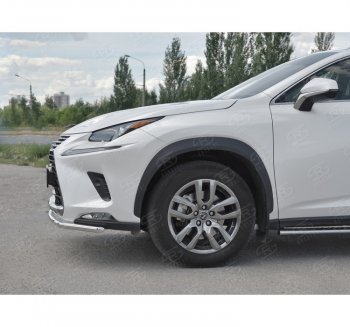 17 599 р. Защита переднего бампера (Ø42 мм, нержавейка) SLITKOFF Lexus NX300h Z10 дорестайлинг (2014-2017)  с доставкой в г. Королёв. Увеличить фотографию 2