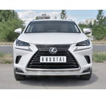 17 599 р. Защита переднего бампера (Ø42 мм, нержавейка) SLITKOFF Lexus NX300h Z10 дорестайлинг (2014-2017)  с доставкой в г. Королёв. Увеличить фотографию 4