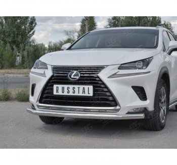 19 799 р. Защита переднего бампера (Ø63 мм, нержавейка) SLITKOFF Lexus NX300h Z10 дорестайлинг (2014-2017)  с доставкой в г. Королёв. Увеличить фотографию 3