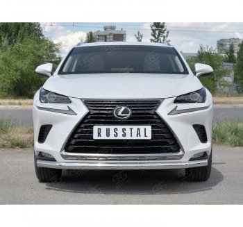 19 799 р. Защита переднего бампера (Ø63 мм, нержавейка) SLITKOFF Lexus NX300h Z10 дорестайлинг (2014-2017)  с доставкой в г. Королёв. Увеличить фотографию 4