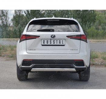 9 649 р. Защита заднего бампера (Ø75х42 мм, нержавейка) Russtal Lexus NX300h Z10 дорестайлинг (2014-2017)  с доставкой в г. Королёв. Увеличить фотографию 4