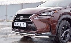 18 999 р. Защита переднего бампера (2 трубыØ42 мм, нержавейка) SLITKOFF Lexus NX200 Z10 дорестайлинг (2014-2017)  с доставкой в г. Королёв. Увеличить фотографию 4