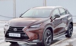 16 499 р. Защита переднего бампера (Ø42 мм, волна, нержавейка) SLITKOFF Lexus NX200 Z10 дорестайлинг (2014-2017)  с доставкой в г. Королёв. Увеличить фотографию 2