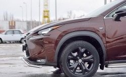 16 499 р. Защита переднего бампера (Ø42 мм, волна, нержавейка) SLITKOFF Lexus NX200 Z10 дорестайлинг (2014-2017)  с доставкой в г. Королёв. Увеличить фотографию 3