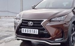 16 499 р. Защита переднего бампера (Ø42 мм, волна, нержавейка) SLITKOFF Lexus NX200 Z10 дорестайлинг (2014-2017)  с доставкой в г. Королёв. Увеличить фотографию 4