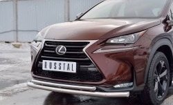 20 849 р. Защита переднего бампера (2 трубыØ63 и 42 мм, нержавейка) SLITKOFF Lexus NX200 Z10 дорестайлинг (2014-2017)  с доставкой в г. Королёв. Увеличить фотографию 4